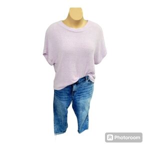 Cherish short sleeve Lilac sweatshirt | Size large. Oversized